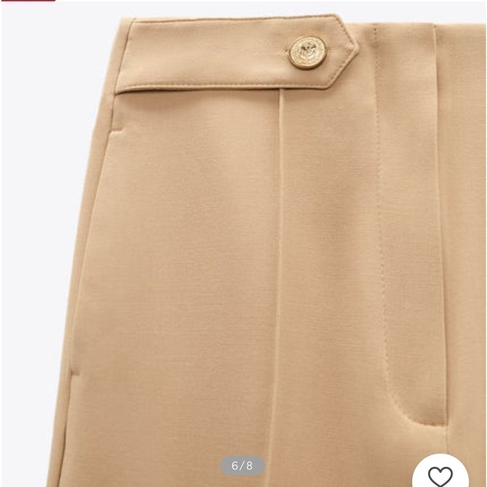 Zara Wide Leg Pintuck Pants - Picture 4 of 14